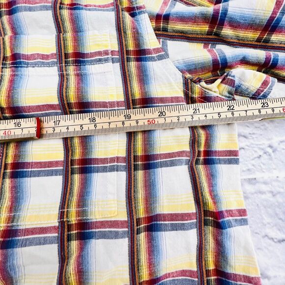 NOT FOR SALE  Royal Robbins Button Up Shirt Men's Medium Multicolor Plaid Short - Picture 7 of 10
